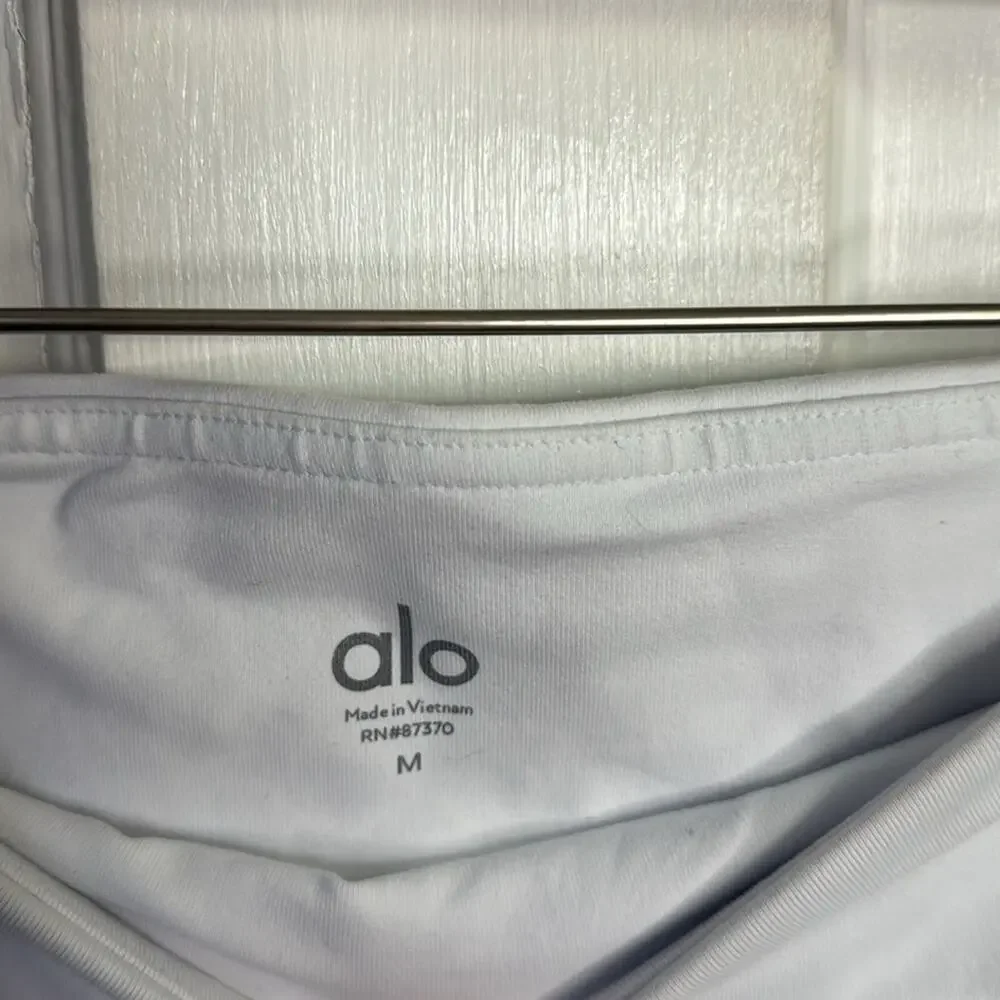 Alo Yoga 7/8 Airbrush White Guard Leggings W1295 Sz M